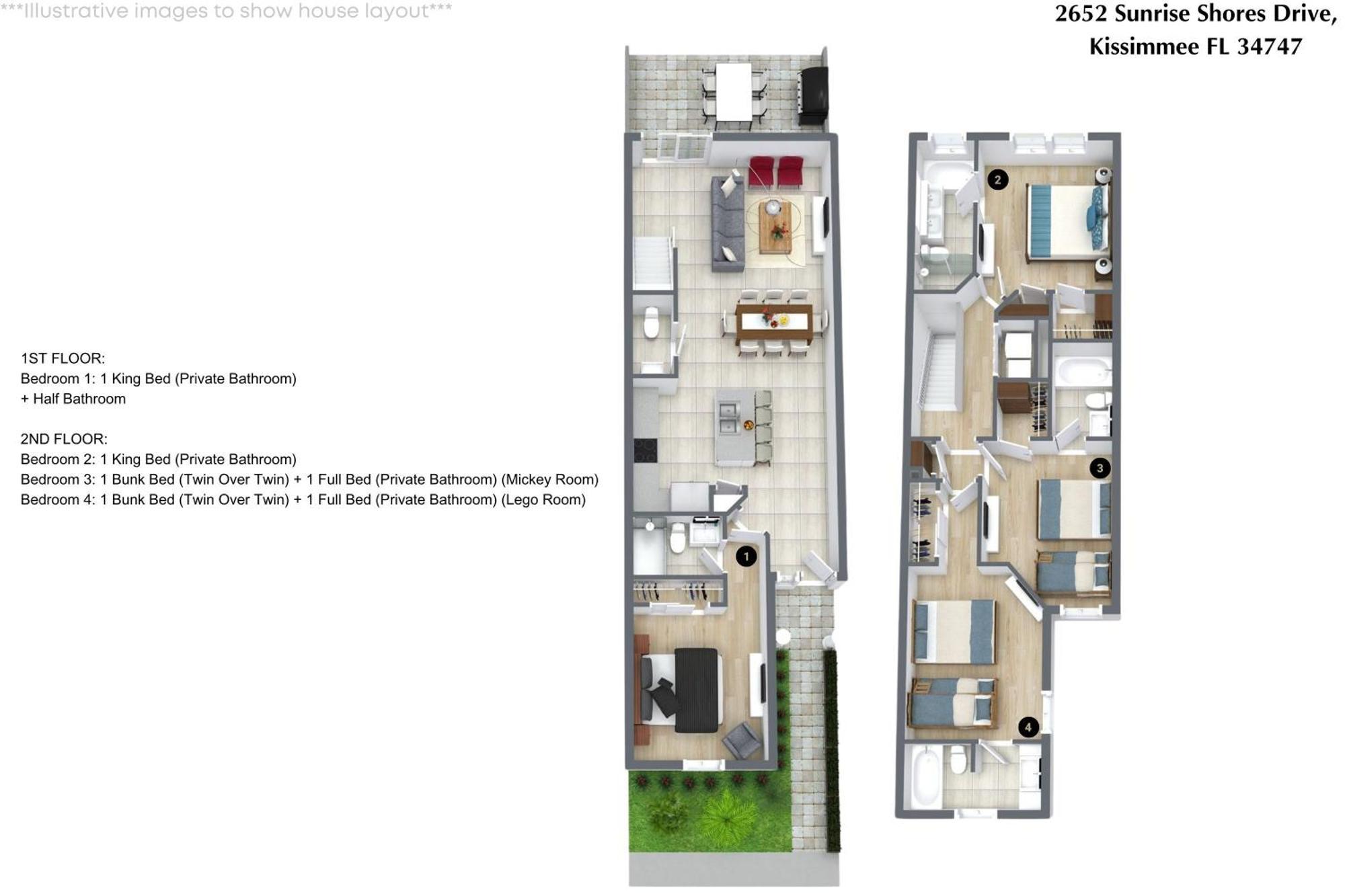 Holiday home 4 Bedrooms-4,5 Bathrooms-summerville 2652ss