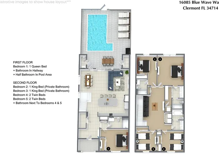 5 Bedrooms - 4,5 Bathrooms - Windsor Cay 16085Bw