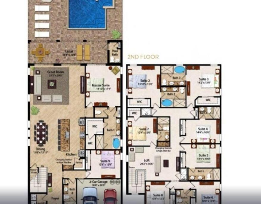 Villa 361 Ultimate Mansion-9bed-pool/spa/game