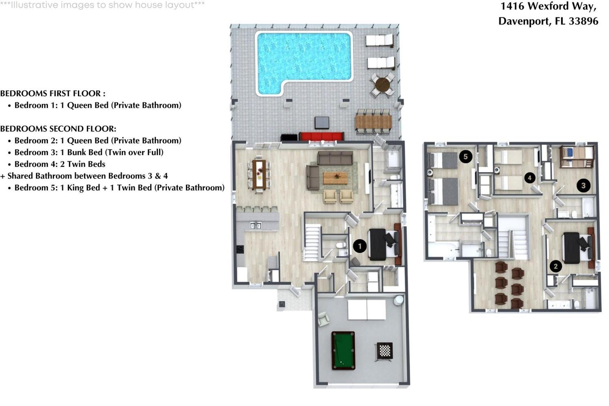 Holiday home 5 Bedrooms - 4,5 Bathrooms - Champions Gate 1416 Ww