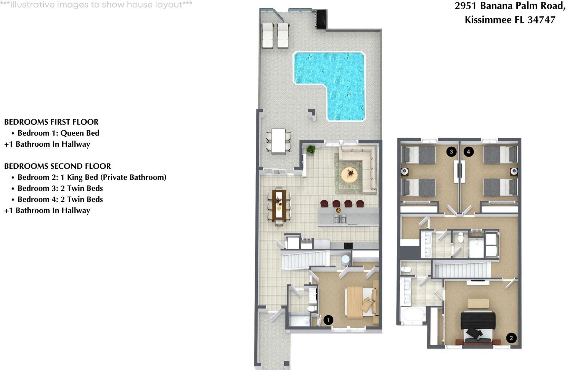 Holiday home 4 Bedrooms - 3 Bathrooms - Paradise Palms 2951 Bp