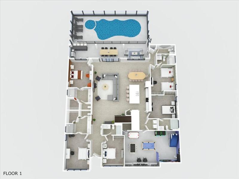 Gorgeous Paradiso Mansion Pool-game-room-theater-3 Orlando