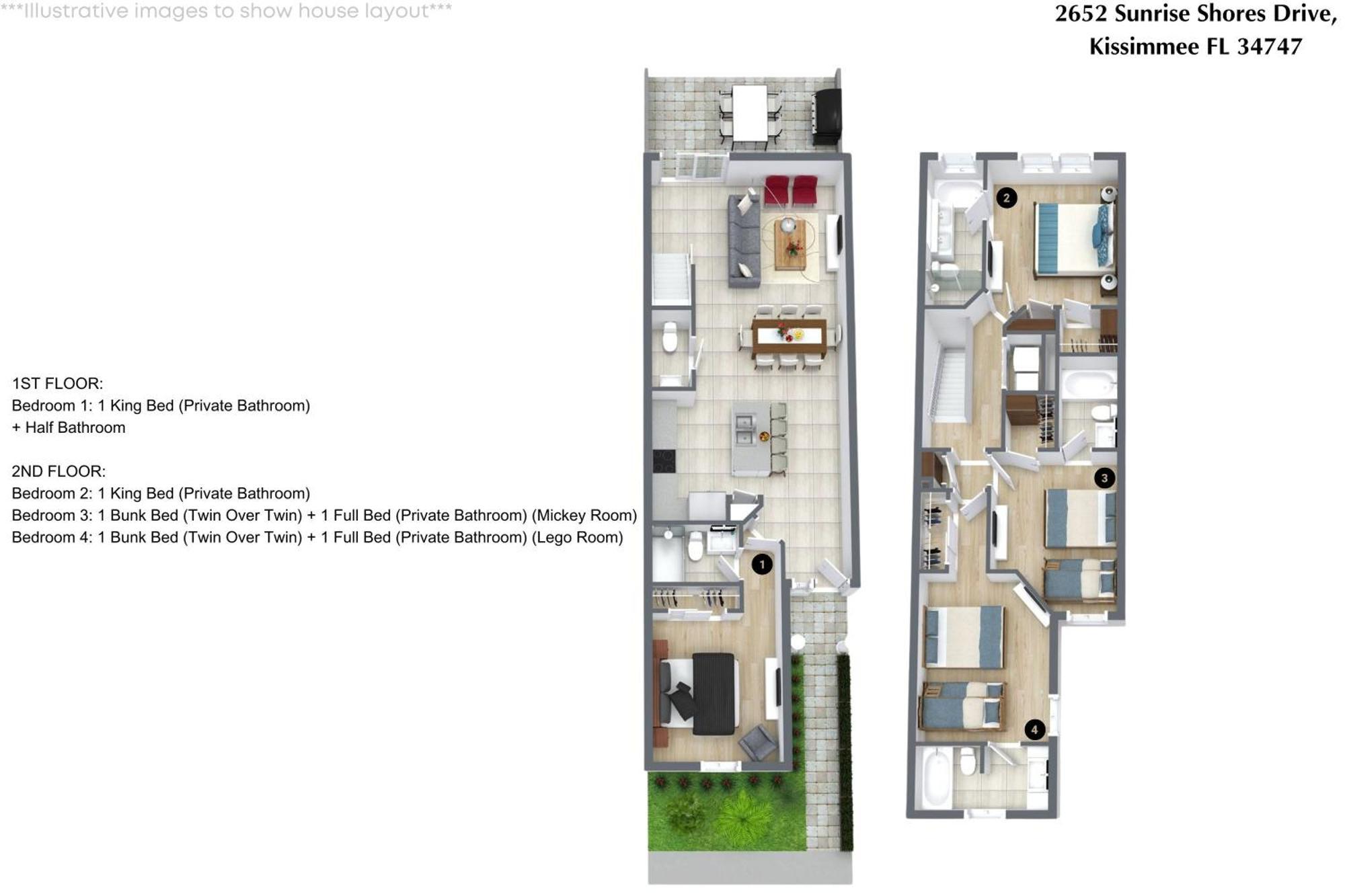 4 Bedrooms-4,5 Bathrooms-summerville 2652ss *