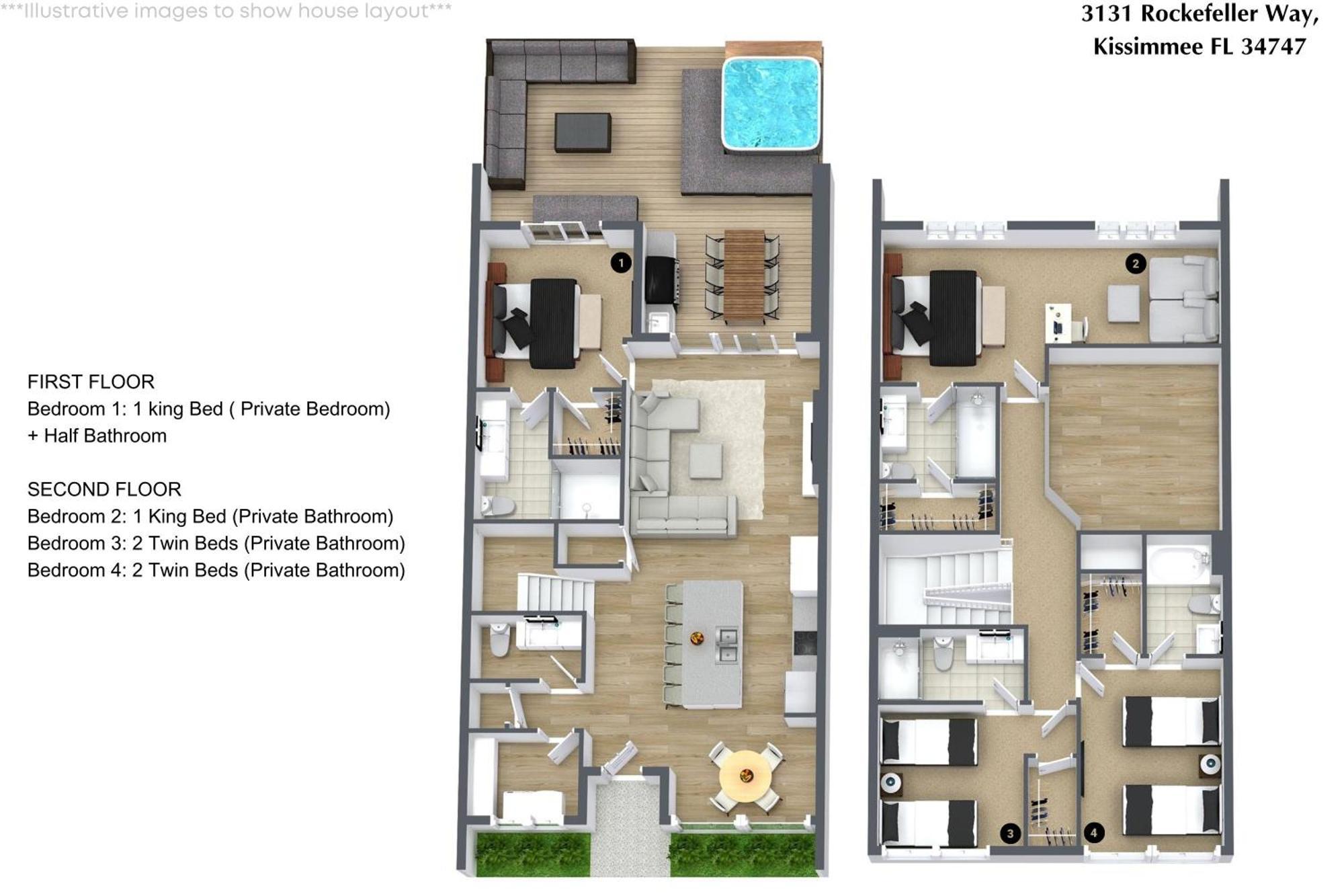 Holiday home 4 Bedroom-4,5 Bathroom-magic Village Views3131rw Orlando