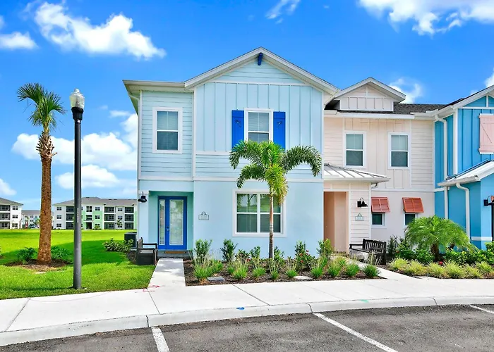 Bright Blue Villa Near Disney With Margaritaville Resort Island H20 Waterpark Access - 3085Cs