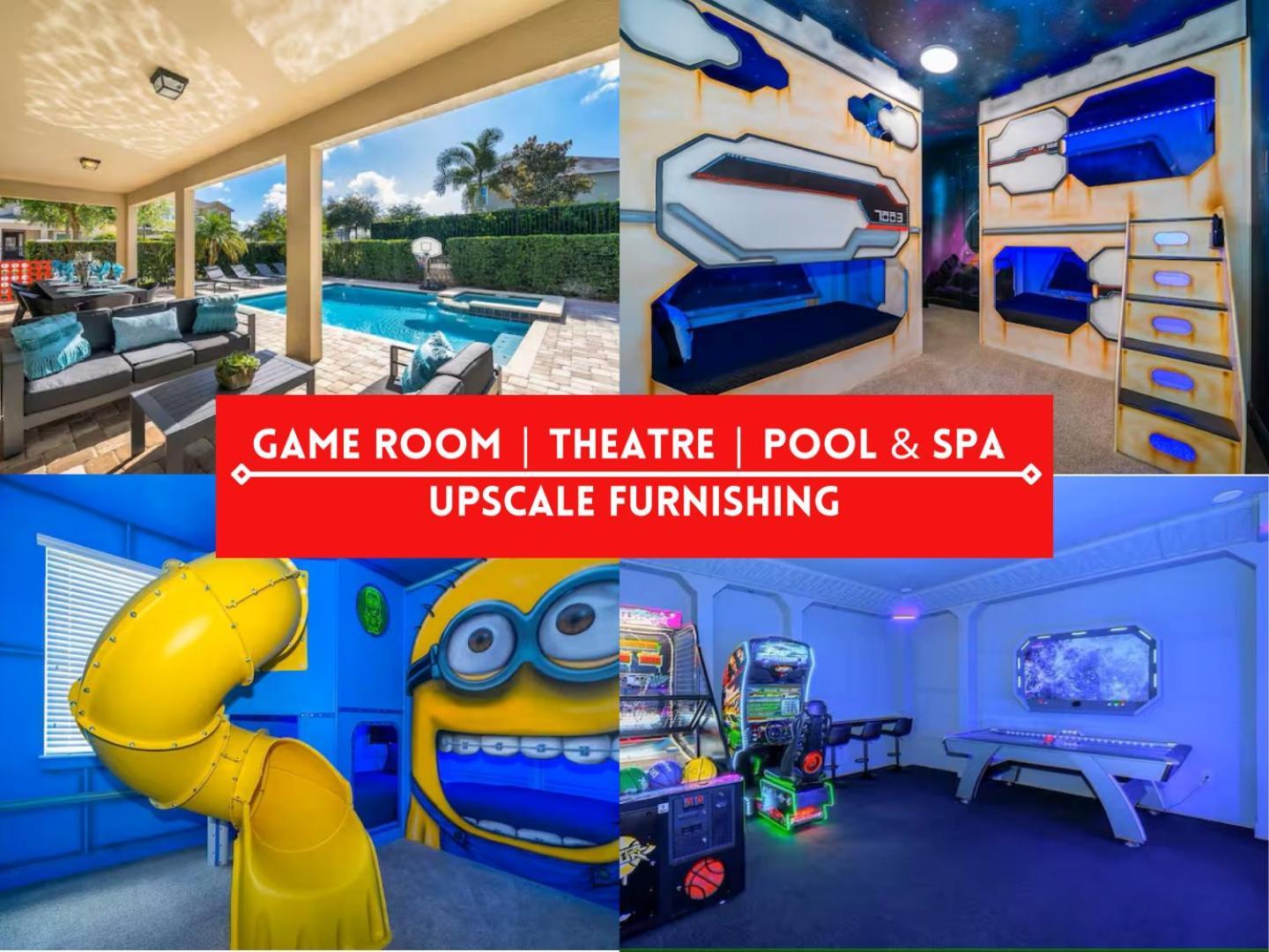 Epic Family Fun! Games & Theme Room, Pool - Encore Resort, Near * Orlando